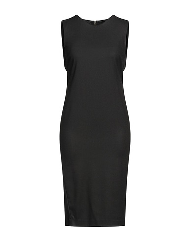 ROSSOPURO Vestito midi Nero 54% Viscosa, 27% Poliestere, 17% Lana, 2% Elastan