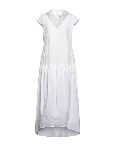 FABIANA FILIPPI Long dress Ivory 100% Cotton, Acetate, Silk
