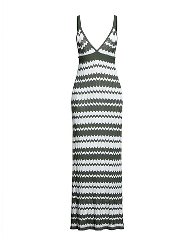 P.A.R.O.S.H. Midi dress Green 80% Viscose, 20% Polyamide
