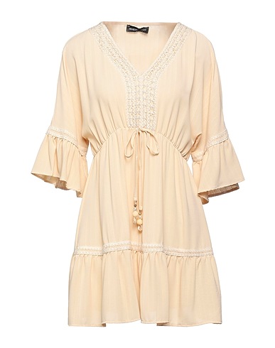 VANESSA SCOTT Short dress Beige 100% Polyester