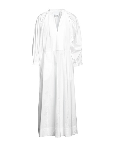 ERIKA CAVALLINI Midi dress White 97% Cotton, 3% Elastane