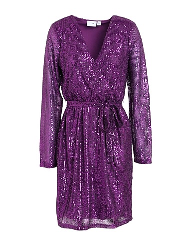 VILA Sequin dress Purple 100% Polyester