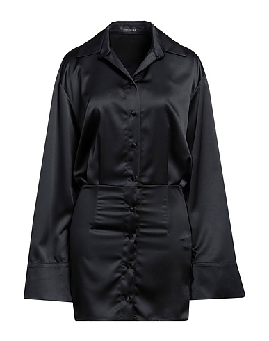 ACTUALEE Shirt dress Black 100% Polyester