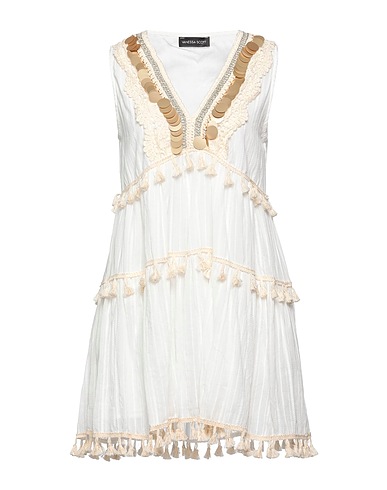VANESSA SCOTT Short dress White 100% Cotton