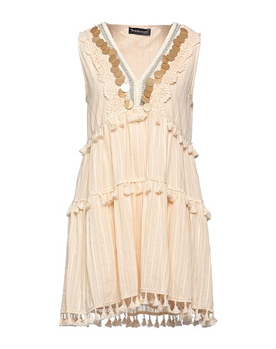 VANESSA SCOTT Short dress Beige 100% Cotton