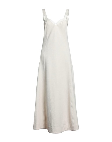 JIL SANDER Vestito lungo Avorio 57% Cotone, 42% Poliammide, 1% Elastan