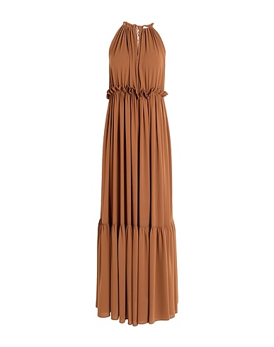 SUOLI Long dress Camel 100% Polyester