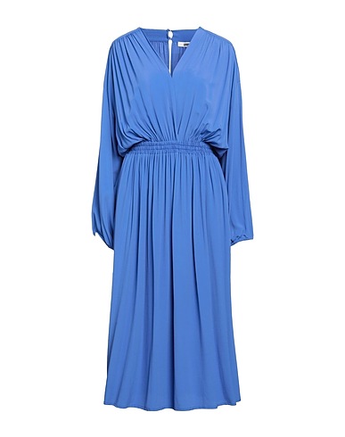 GRIFONI Midi dress Blue 69% Acetate, 31% Silk