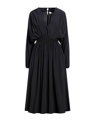 GRIFONI Midi dress Black 69% Acetate, 31% Silk