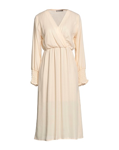 BOUTIQUE de la FEMME Midi dress Ivory 100% Polyester