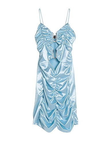 VANESSA SCOTT Short dress Sky blue 90% Polyester, 10% Elastane