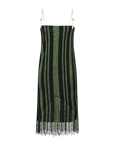 JW ANDERSON Midi dress Green 65% Polyamide, 35% Cotton, Nylon