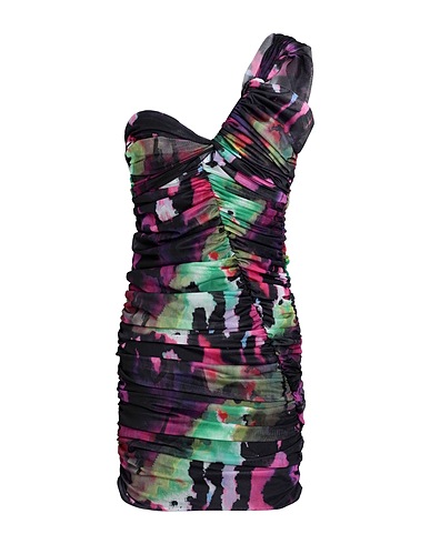 TOPSHOP One-shoulder dress Green 80% Polyester, 20% Elastane