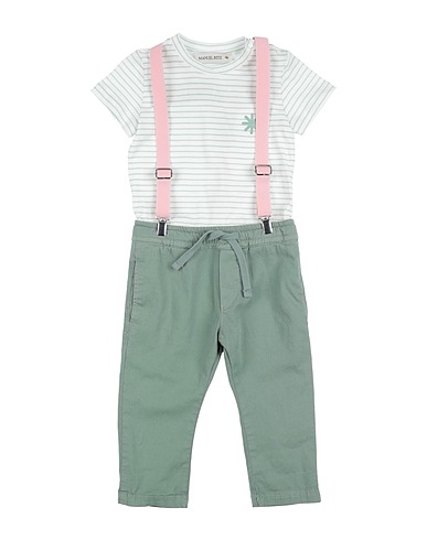 MANUEL RITZ Outfits Sage green 100% Cotton