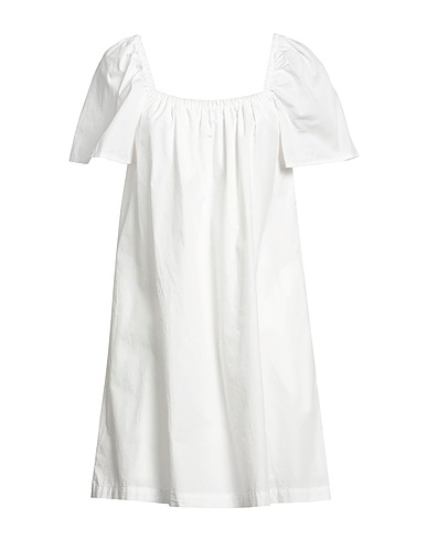 SUN 68 Short dress White 100% Cotton