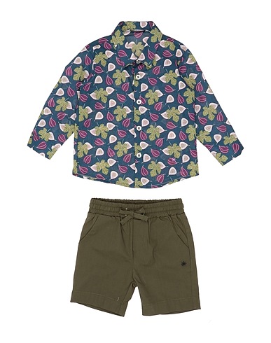 MANUEL RITZ Outfits Military green 100% Cotton