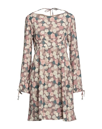 EMMA & GAIA Short dress Khaki 95% Polyester, 5% Elastane