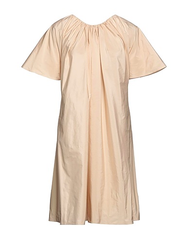 LES COPAINS Midi dress Beige 100% Polyester