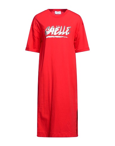 GAëLLE Paris Midi dress Red 100% Cotton