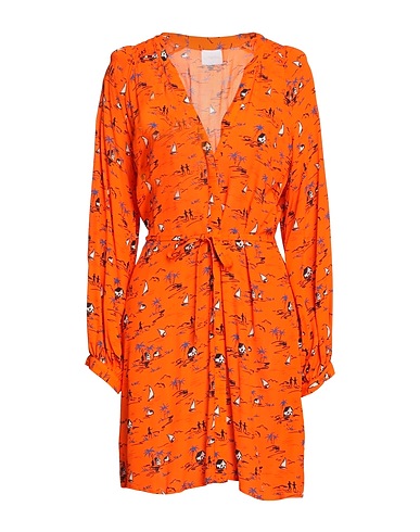 MERCI ITALIA Short dress Orange 100% Viscose