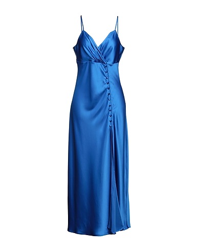 AMUSE Vestido largo Azul eléctrico 80% Poliéster, 20% Viscosa