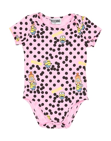 MOSCHINO BABY Baby bodysuit Pink 95% Cotton, 5% Elastane