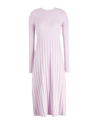 8 by YOOX Midi dress VISCOSE DIAMOND PLEATED MIDI DRESS
 Lilac 90% Viscose, 10% Recycled polyamide