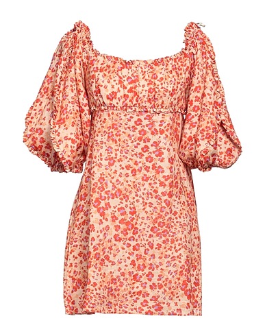 SOALLURE Short dress Beige 100% Linen