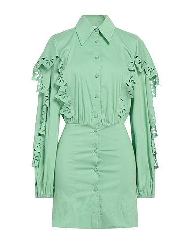JIJIL Shirt dress Light green 79% Cotton, 18% Polyamide, 3% Elastane