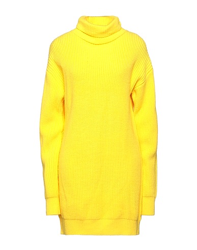 MARC ELLIS Short dress Yellow 75% Acrylic, 15% Wool, 10% Nylon