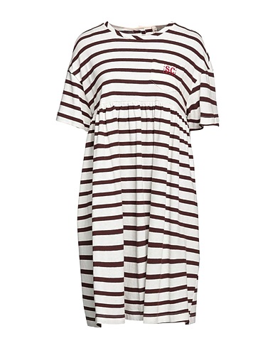 SEMICOUTURE Short dress Brown 100% Cotton