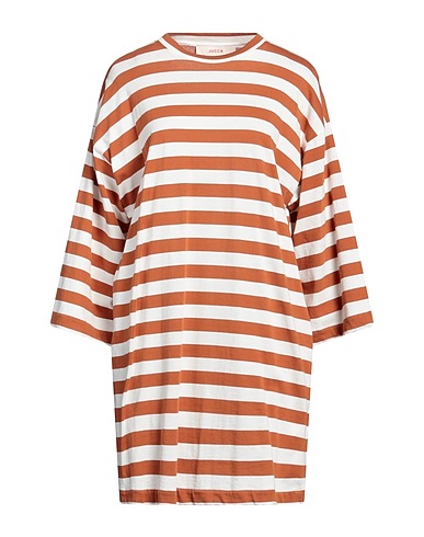 JUCCA Vestito corto Marrone 100% Cotone
