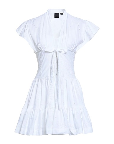 PINKO Kurzes Kleid Weiß 100% Baumwolle