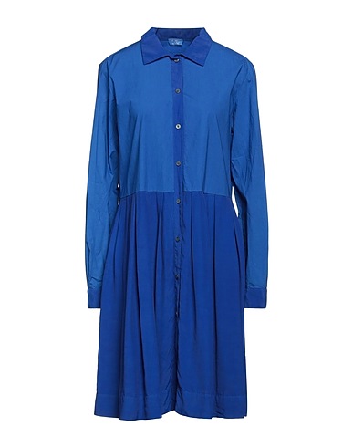 HER SHIRT HER DRESS Hemdkleid Blau 100% Cupro