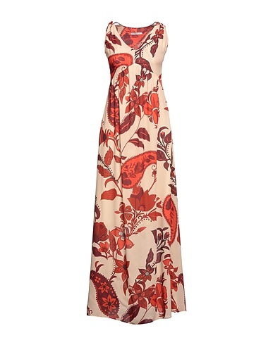 BIANCOGHIACCIO Long dress Beige 100% Polyester