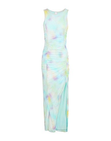8 by YOOX Langes Kleid PRINTED JERSEY FRONT-SLIT LONG DRESS
 Himmelblau 100% Viskose