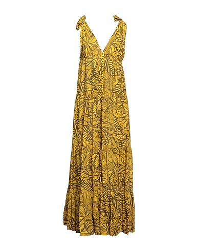 ACTITUDE by TWINSET Vestito lungo Giallo 100% Cotone