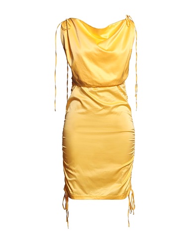 JIJIL Short dress Yellow 58% Cotton, 35% Silk, 7% Elastane