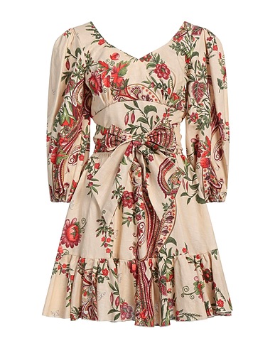 JIJIL Kurzes Kleid Beige 53% Leinen, 47% Baumwolle