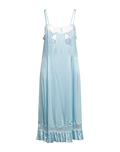 SEMICOUTURE Midi dress Sky blue 75% Acetate, 25% Silk