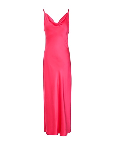 8 by YOOX Langes Kleid SILK COWL-NECK MIDI DRESS
 Fuchsia 100% Seide