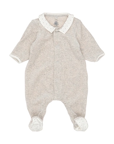 PETIT BATEAU Baby jumpsuit  Light grey 100% Cotton