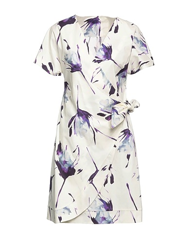 MAISON LAVINIATURRA Short dress White 97% Cotton, 3% Elastane