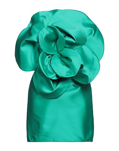 SIMONA CORSELLINI Short dress Emerald green 100% Polyester, Polyamide, Elastane