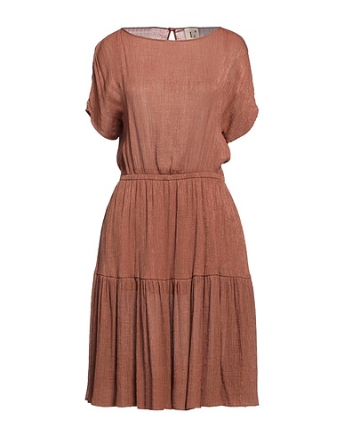 L' AUTRE CHOSE Midi dress Brown 82% Viscose, 18% Polyamide