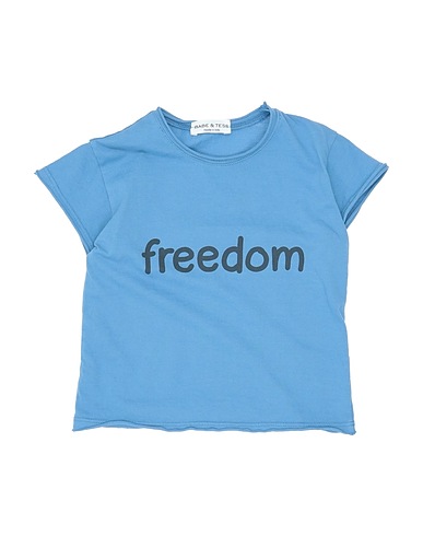 BABE & TESS T-shirt Pastel blue 100% Cotton