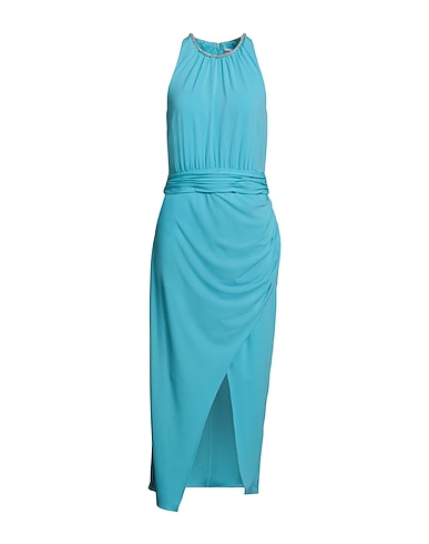 SELF-PORTRAIT Long dress Turquoise Textile fibres