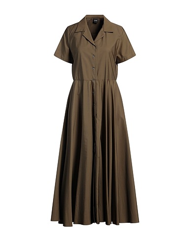 ASPESI Long dress Military green 100% Cotton