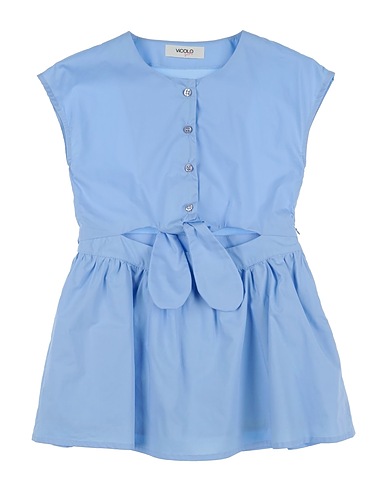 VICOLO Hemdkleid Himmelblau 100% Baumwolle