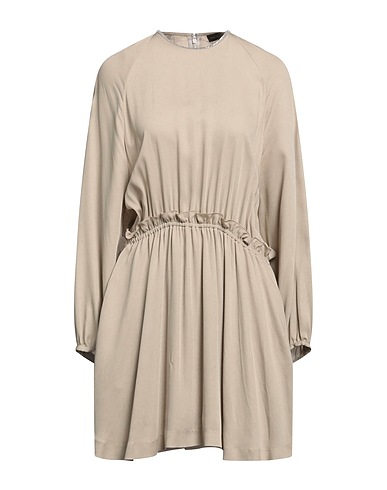 FABIANA FILIPPI Short dress Beige 100% Viscose, Ecobrass